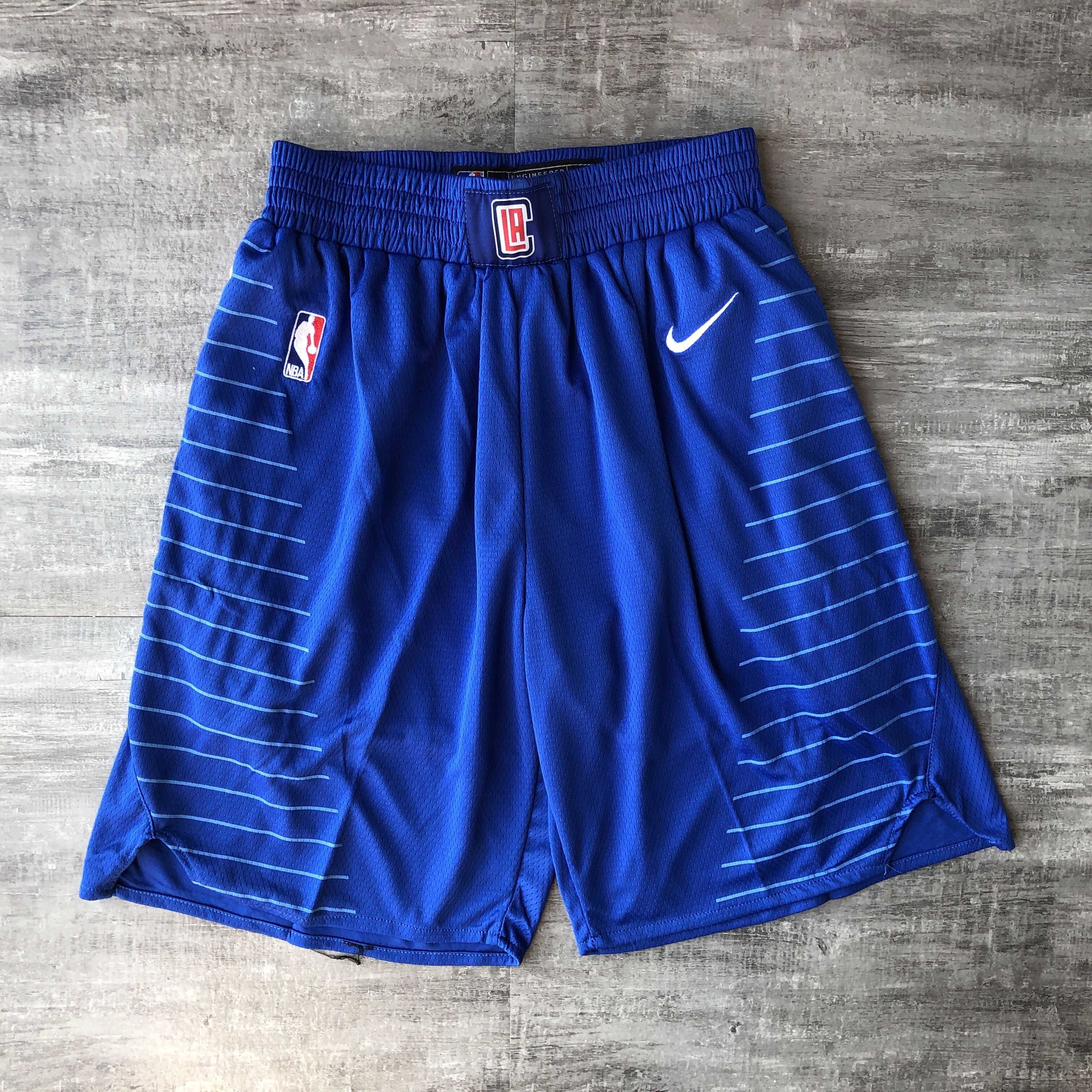 Men NBA Los Angeles Clippers blue Shorts 0416 Men NBA Los Angeles Clippers blue Shorts 0416